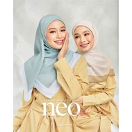 Bawal Plain Hanami Est.Neo (Duo Plain w Monogram Border) by Hanami Hijab tudung senang bentuk