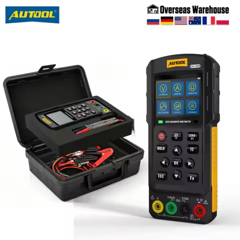 AUTOOL DM303 Automotive Multimeter Oscilloscope Car Circuit Tester with K/CAN/Cranking/Analog Signal