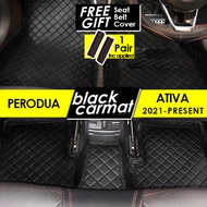 PERODUA ATIVA 2021 2022 2023 Premium 6D PU Leather Car Carpet Full Side Protection Car Mat Karpet Ke