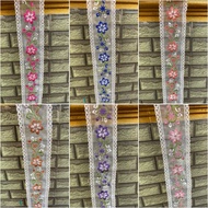 Imported floral embroidery lace / 86 cm