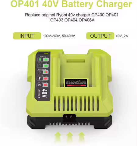 Lithium Battery Charger OP401 For Ryobi 40V OP4015 OP4026 OP4026A OP4030 OP4050A OP4040 OP400A OP403