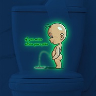Kameng Fun Luminous Children Pee Toilet Stickers Decorative Stickers Self-Adhesive Decorative Wall S