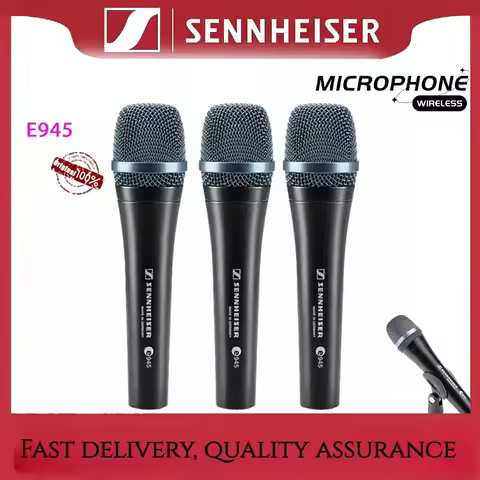 Original Sennheiser E945 Heart Dynamic Microphone Stage Singing Micro Studio Professional Wired Micr