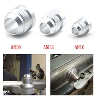 High-Grade Silver Aluminum AN4 to AN20 Straight Male Weld-On Fittings, Hose Fittings and Bung Nuts w
