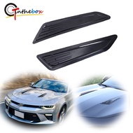 2PCS SS Style Decorative Front Black Bonnet Hood Vent Scoop Shade Covers For 2016-2018 Chevy Camaro 