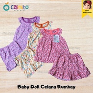 3Pcs CAINITO BABY Girl Kutung Set (( BABY DOLL SET )) Rumbay Pants.