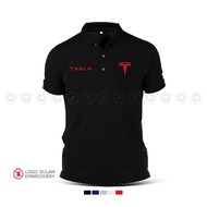 เสื้อโปโลสำหรับรถ Tesla Motors สะดวกสบายรุ่น S X Y Sulam เย็บปักถักร้อยรถยนต์ไฟฟ้า Baju เสื้อยืดลำลอง