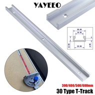 YAYEEO 1Pcs T-Slot Track, T Slider Fixture Slot Slide Aluminium Alloy T-Track, 30 Type 300-600mm Sli