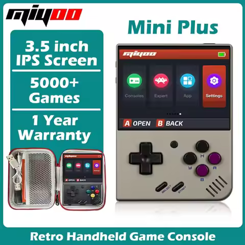 Miyoo Mini+ Classic Retro Handheld Game Console Players IPS Screen Portable Mini Plus Video Games Co