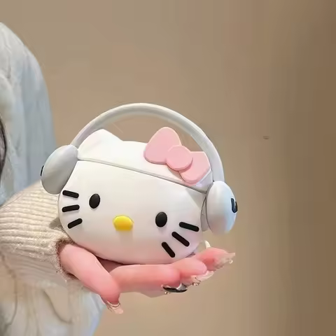 Hello Kitty Apple Headphone Charger Case Suitable for Airpods1/2nd Generation Airpod3 AirpodsPro Sil