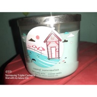 Bbw USA Coastal Watermelon 3 Wick Candle