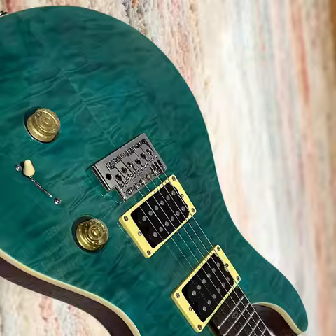 Navy Blue PRS Electric Guitar Rosewood Fretboard Cloud Maple Top 24 Frets