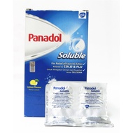 Original Panadol Soluble Effervescent Tablets 120's Paracetamol 500mg Fever Cold &amp; Flu