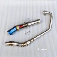 (19) Kou Conical Open Exhaust pipe TMX 125/155 Bajaj CT100/125 Raider 150rb/Fi Big Elbow Canister 51 Daeng pipe Creed