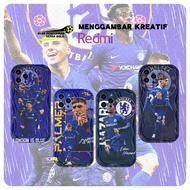CHELSEA Redmi CFCChelsea soft Casing Football Contest Drop-resistant Unique Protector Adaptation Red