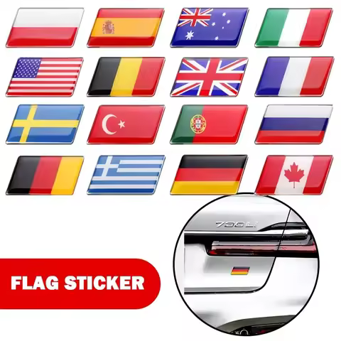 3D Epoxy Israel Brazil Flag Emblem Car Sticker For Toyota Corolla Camry Rav4 Yaris Auris Avensis Pri