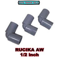 Knee PVC 1/2” AW RUCIKA / elbow 1/2” inch AW
