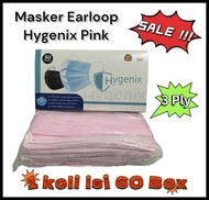 Masker 3Ply Isi 50Pcs Masker Earloop Hygenix 3 Ply 1 Koli 60 Box