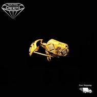 SMS DEEN Clip Earrings, ±1.3GM - Gold 916 Emas - Subang Katup (Info: ±1.0x0.7CM - 1.37GM)