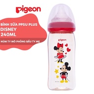 Bình sữa cổ rộng Disney PPSU Plus Pigeon 240ml