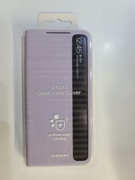 三星 Samsung Galaxy S21 FE S21FE Smart Clear View Cover Case 全透視感應皮套 原裝香港正版貨 白色 橄欖綠色 紫色