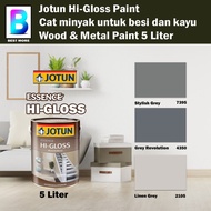 Jotun Hi-Gloss Wood And Metal Paint 5 Liter Stylish Grey 7395 / Grey Revolution 4350 / Linen Grey 21
