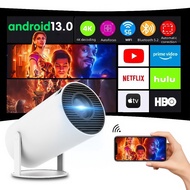 HY300 Portable Projector 4K Home Cinema Android 13 Projector Portable 1080P Dual WiFi Bluetooth Larg