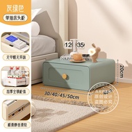 Dopamine Steel Bedroom Nightstand Multi-layer Large Capacity Storage Drawer Cream Style Luxury Feeli