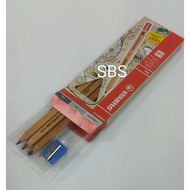 Stabilo Trio (Triangular) Jumbo HB Pencil - ( 6 Pencil + 1 Sharpener Set ) - 362HB6P1