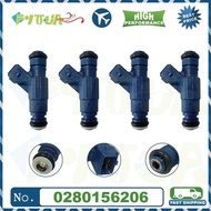 4pcs Fuel injector 0280156206 for 2004-2005 M azda 3 2.0L I4 2000CC