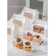 PUTIH Hob_ White Cake Box with Handle | Transparent Small Medium Big Cake Box | Mika Birthday Cake B