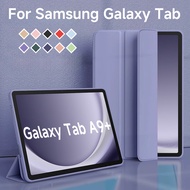 For Samsung Galaxy Tab A9+ Case 11 inch Soft TPU Back Folding Stand Tablet Accessories for Galaxy Ta