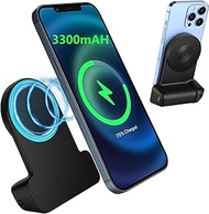 Magnetic Camera Handle Bluetooth Bracket, Phone Selfie Grip, Built in Powerbank 3300mAh,Qi Wireless Charging,Suit for iPhone Android Vlog Photo and Video Shooting
