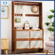 Solid Wood Shoe Cabinet Dust-proof Simple Shoe Rack Household Storage Foyer Cabinet