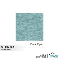 KKBS CURTAIN Vienna Fabric 126" Cut by Meter [Dark Cyan Color]