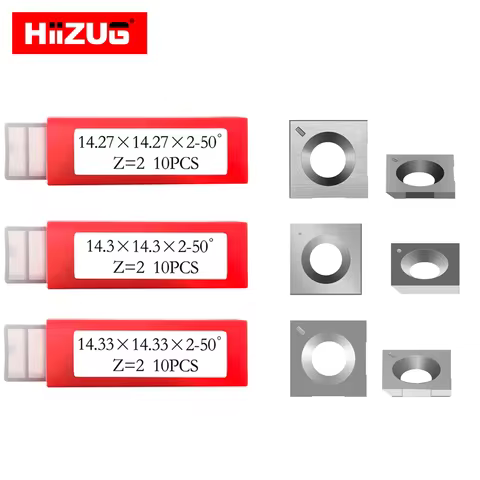14.27mm/14.33mm/14.3mm Square Carbide Inserts 2 Edges for Spiral Helical Planer Head Woodturning Lat
