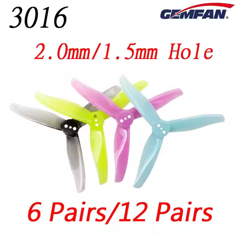 Gemfan Hurricane 3016 3inch Toothpick 3X1.6X3 3-Blade PC Propeller 1.5mm 2mm Hole for RC FPV Racing 
