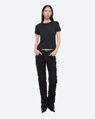 Helmut Lang 黑色LOGO刺繡短袖TEE/女裝/S