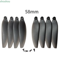 SHOUHMY Remote Control Drone Parts, Universal Plastic Folding Propeller Blades, Black 58mm/66mm Quad