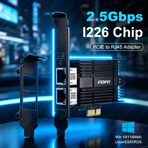 2500Mbps PCIE To RJ45 Network Card For I226 Gigabit Ethernet 2.5Gbps 100/1000Mbps RJ45 PCIE LAN Cont