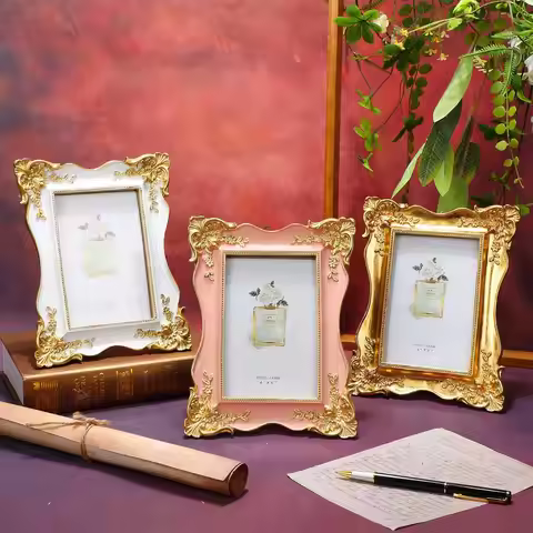 4x6 Vintage Photo Frame β European Style Decorative Resin Picture Frame β Ideal for Desktop, Wall, (