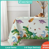 GeeParty 130*220cm Comet T-REX Birthday Table Cloth Table Cover for Dinosaur Theme Birthday Party De