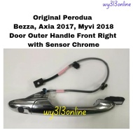 Original Perodua Bezza Axia 2017 Myvi 2018 Door Outer Handle Chrome with Sensor Front Right Depan Ka