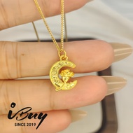 IBUY 999 Gold Meniscus Rose Pendant 0.48G 24K (999) 弯月玫瑰吊坠