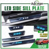 LED Door Side Sill Plate Step Proton X90 X-90 2024 - 2025 Blue Exterior Accessories Footstep