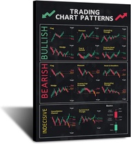 Candlestick Pattern Poster for Traders  Stock Market Cryptocurrency Crypto Charts Investing Wall Str