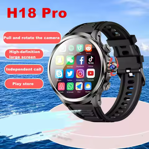 Hot SIM Card Smartwatch H18 Pro GPS WIFI 4G/5G Smartwatch 900W Rotating camera NFC App Download Men'
