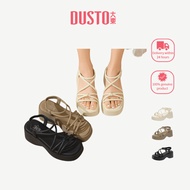 DUSTO Thick-Soled Sandals Women Summer Strap Sandals Height Increasing  DW25X0228A