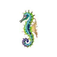 READY STOCK 1Pc Vintage Sea Horse Brooch for Men Women Retro Animal Hippocampus Brooches Pins Jewelry Accessories Party Gifts 2024 Trend
