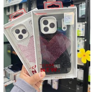 Heart Pattern Decorated With Diamonds Purple MeePhone17/17Pro/17Promax